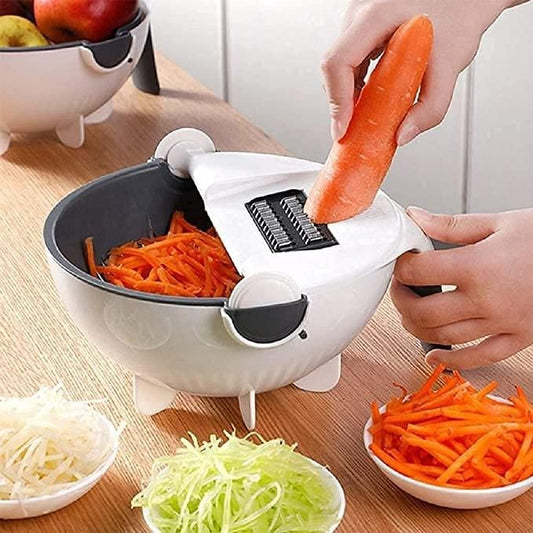 9 in 1 Multifunction Plastic Magic Rotate Vegetable Cutter - GadgetHub Emporium