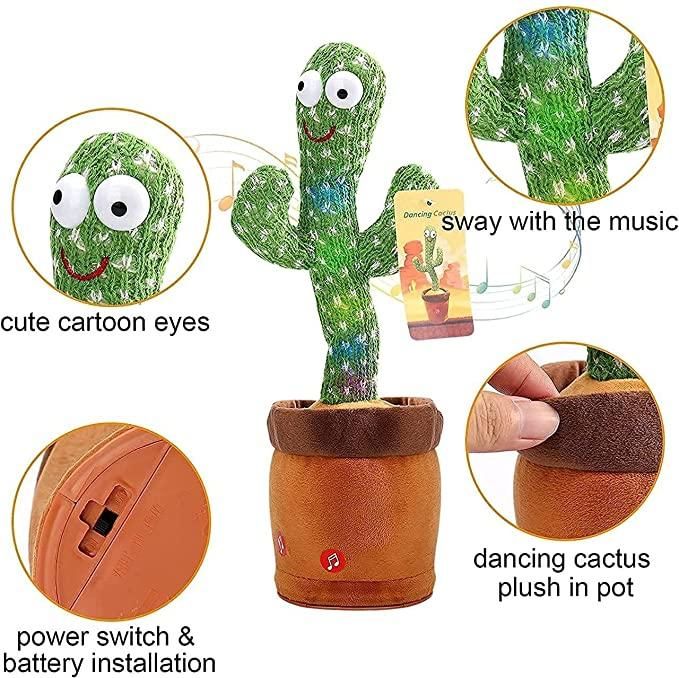 LED Musical Dancing & Mimicry Cactus Toy - GadgetHub Emporium