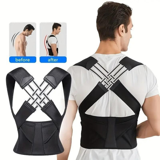 Adjustable Back Posture Corrector/ Slouching Relieve Pain Belt Unisex - GadgetHub Emporium