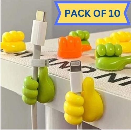 Thumb up Hooks Multipurpose Holder (Pack of 10) - GadgetHub Emporium